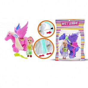 Заводная пони с крыльями, с куклой и аксессуарами (S+S Toys, 100795362sim) Заводная пони с крыльями, с куклой и аксессуарами (S+S Toys, 100795362sim)